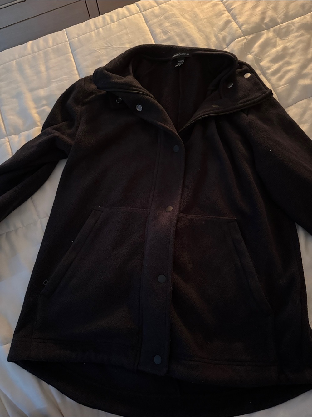 Beyond Yoga Black Fleece Utility Jacket small